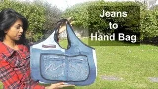 DIY Designer hand bag (Sahara - 1) Jeans to Bag DIY Bag Vol 3B