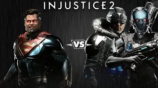 Injustice 2 - Супермен против Капитана Холода и Мистера Фриза - Intros & Clashes (rus)