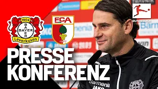 Pressekonferenz mit Gerardo Seoane vor Bayer 04 Leverkusen 🆚 FC Augsburg | Bundesliga