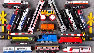 Collection of long trains, cc300 trains, cc202 trains, KRL trains - wooden trains