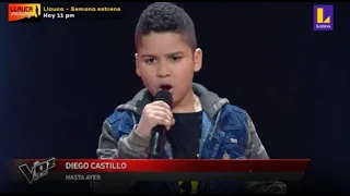 Diego Castillo | Hasta ayer | Audiciones a Ciegas | La Voz Kids Perú