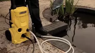 How to use a Kärcher pressure washer with a water butt and Suction Nozzle