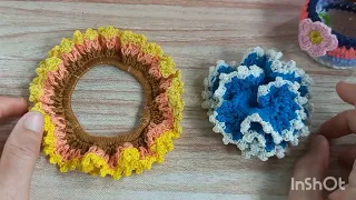 Cara Merajut Ikat Rambut Mudah Motif 1 || Crochet Hair Accesories