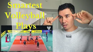 Professional Volleyball Player Reacts to the World's Smartest Volleyball Plays