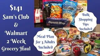 $141 SAM'S Club VS WALMART Price Comparison GROCERY HAUL 🛒 & MEAL PLAN | Tips on Buying in Bulk