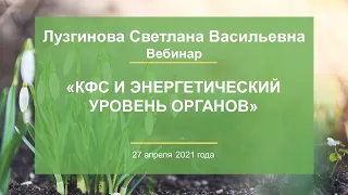 Лузгинова С.В. «КФС и энергетический уровень органов» 27.04.21