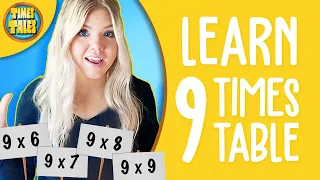 Memorize the 9 Times Tables Fast! 9x6 9x7 9x8 9x9