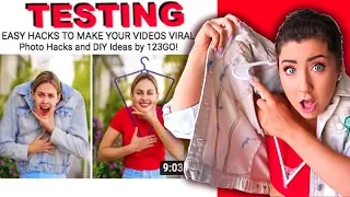 Testing EASY HACKS TO MAKE YOUR VIDEOS VIRAL || Photo Hacks and DIY Ideas by 123GO!