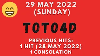 Foddy Nujum Prediction for Sports Toto 4D - 29 May 2022 (Sun)