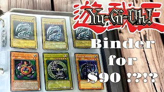 BINDER OF ULTRA RARE ORIGINAL YUGIOH CARDS AT THE FLEA MARKET !! OVER 100 HOLO FOIL TRADING CARDS !!