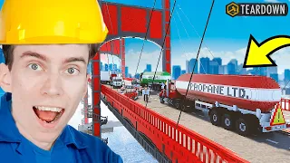 ВЗРЫВ БЕНЗОВОЗА НА МОСТУ!! Выстоит ли он?! ► Teardown