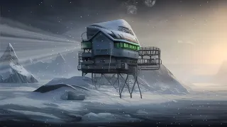 Secret Arctic Research Station Ambience (ASMR) With Spooky Icy Howling Wind Sounds And Snowstorm.