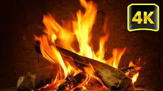 Burning Fireplace 4K 12 Hours 🔥 Relaxing Fireplace & Crackling Fire Sounds 🔥 Cozy Fireplace Ambience
