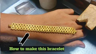 How to make a hollow chain bracelet | How to make a gold bracelet