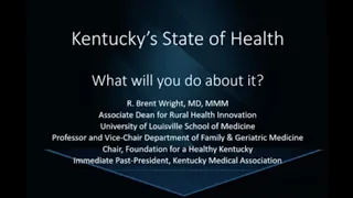 2020 Primary Care Update: The State of Health in Kentucky