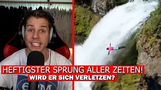 Max REAGIERT auf die heftigsten Sprünge ins Wasser aller Zeiten | Wissenswert