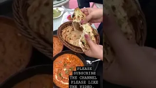 Garlic Naan With Paneer Lababdar #shorts #foodshorts #shortvideo #paneer #garlicnaan #naan #like