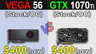 RX Vega 56 Vs. GTX 1070 Ti | Stock and Overclock | New Games Benchmarks