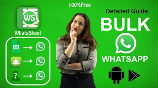 WhatsSheet Complete Guide | How to Send Bulk WhatsAap Free  | 100% FREE