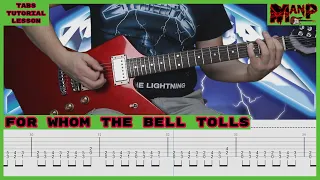 For Whom The Bell Tolls || Metallica Cover || Guitar Tab || Tutorial || Lesson
