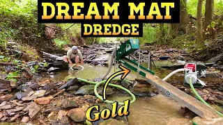 Gold Mining with Custom Dream Mat Highbanker & Dredge nozzle!