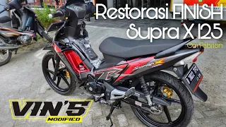 Restorasi Supra X 125 Om Febrian FINISH! | Vins Modified #bengkelrestorasi #restorasimotor