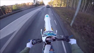 RAW SUPERMOTO RIDING! COLD AF