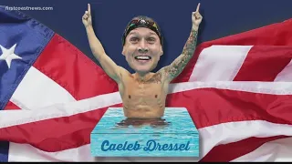 Local Olympian Caeleb Dressel gets his own bobblehead. Did they do him justice?