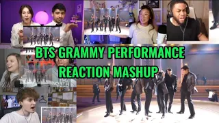 BTS GRAMMY PERFORMANCE ||REACTION MASHUP