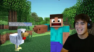 PLAYING MINECRAFT MORPH MOD WITH AXELGREENEYES