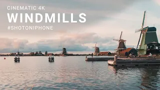 iPhone 8 Plus - Cinematic 4K - Windmills in Netherlands