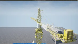 Physic Based Tower Crane for Unreal Engine 4 (TM) (alpha version)