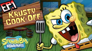 SpongeBob: Krusty Cook-Off | WalkThrough EP,1 | SpongeBob First Day