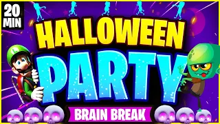 Halloween Brain Break Party 🎃 Freeze Dance 🎃 Just Dance 🎃 Floor is Lava 🎃 Danny GoNoodle