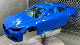 Building the Alpha Model Audi RS7 Performance Part: 1 Nogaro Blue Paint