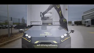 GAUSSIN New hydrogen-powered 100% autonomous vehicle with robotic arm for 0 emission Yard Automation