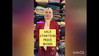 Starting ₹1000 Winter Sale on Beautiful Suits at Merani wazir bagh srinagar 😍😍