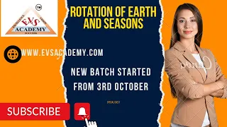 Rotation of Earth & Seasons | Unit -1 | Basics of Environmental Sciences.Evsacademy