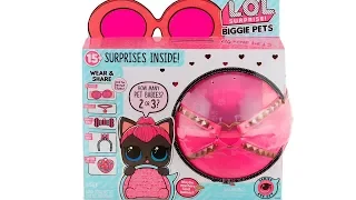 LOL Surprise Biggie Pets Spicy Kitty Unboxing Toy Review 15 Surprises Inside