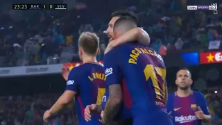 ملخص مباراة برشلونة واشبيلية 2 1   عصام الشوالي  الدوري الاسباني HD 2017
