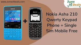 Buy Nokia Asha 210 + Get A Nokia Mobile FREE - Nokia keypad Phones - Nokia Phones 2022 - Zoneofdeals