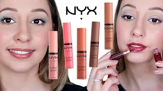 I Swatched my Collection of Nyx Butter Glosses
