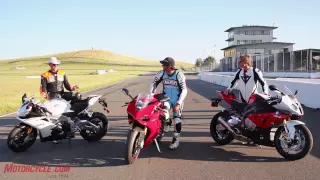 2012 European Literbike Shootout - Aprilia, BMW and Ducati all on track