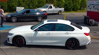 2020 BMW M340i vs 540i Drag Racing at Great Lakes Dragaway