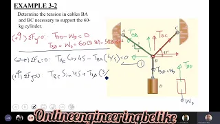 chapter 3|Equilibrium of a Particle |Part 2|solved examples and problems |RC Hibbeler 12th edition