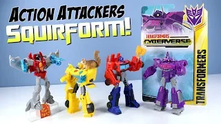 Transformers Cyberverse Action Attackers Optimus Prime Bumblebee vs Starscream & Shockwave