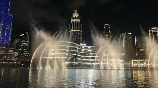 BURJ KHALIFA Evening 6 PM Dancing fountain and light show near DUBAI MALL