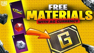 HOW TO GET FREE MATERIALS WITH AG CURRENCY IN PUBG MOBILE