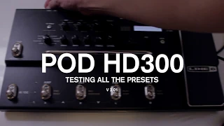 Line 6 POD HD300 Pedal Factory Preset Demo Review