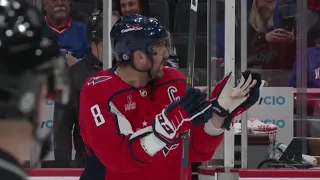 Alex Ovechkin ejected from the game for slashing Goodrow and applauding a referee (2 apr 2023)